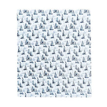 Load image into Gallery viewer, Westmarine Deck Throw Blanket 60" x 70"(Sailboats)