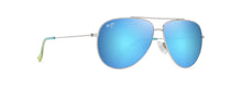 Load image into Gallery viewer, Maui Jim Hauoli Shiny Silver with Blue &amp; Green Blue B665-17B
