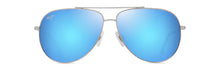 Load image into Gallery viewer, Maui Jim HAU‘OLI XL Shiny Silver with Blue &amp; Green