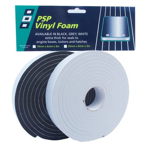 PSP Vinyl Foam 25mm x 6mm x 3M White