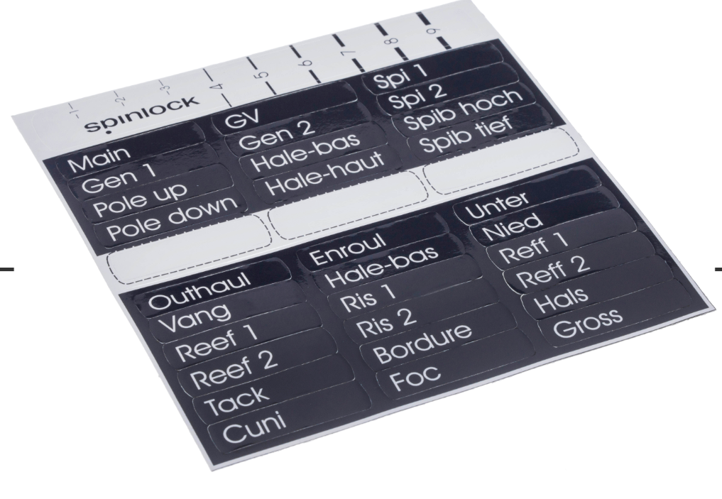 Spinlock Clutch Handle Label