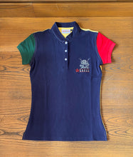 Load image into Gallery viewer, RHKYC Women Rowing Polo Red/Green Sleeve