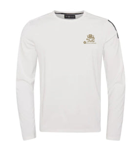 Spray Technical Long Sleeve Tee with RHKYC Print Gold Color Logo