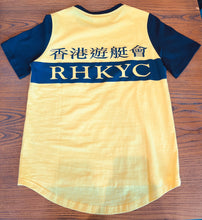 Load image into Gallery viewer, RHKYC Rowing Tee Cotton Yellow/Navy Short Sleeve