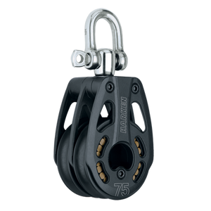 Harken 75 mm Aluminum Double Block — Swivel