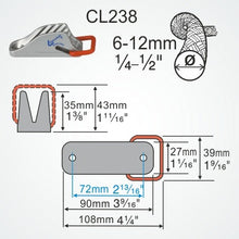 Load image into Gallery viewer, Clamcleat CL238 Racing Vertical with Spring Gate