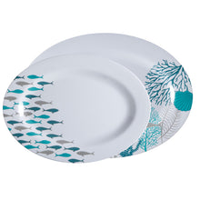 Load image into Gallery viewer, MELAMINE OVAL SERVING DISH COASTAL