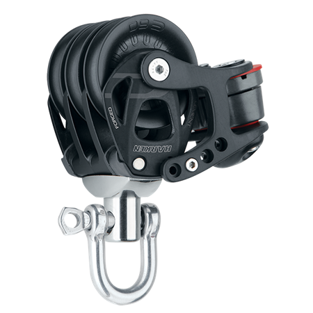 60 mm Aluminum Element Triple Block — Swivel, Cam Cleat