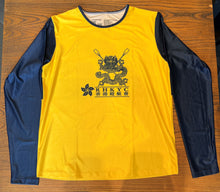 Load image into Gallery viewer, RHKYC Rowing Tee LS Poly Yellow Navy