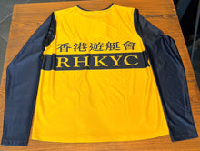 Load image into Gallery viewer, RHKYC Rowing Tee LS Poly Yellow Navy