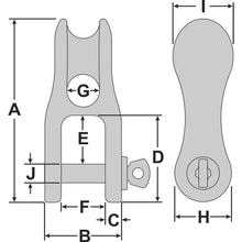 Load image into Gallery viewer, Tylaska H8 2:1 Split Halyard Shackle With Sheave