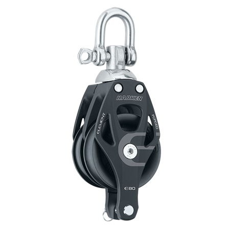 80 mm Aluminum Element Double Block — Swivel, Becket