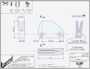 Clamcleat CL207 Lateral (Port)