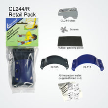Load image into Gallery viewer, Clamcleat CL244 Aluminium Boom Cleat and Clamps