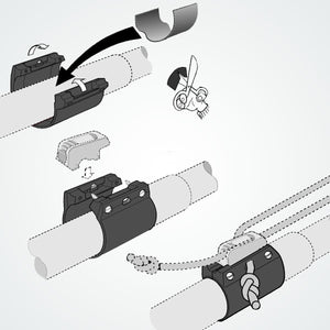 Clamcleat CL244 Aluminium Boom Cleat and Clamps