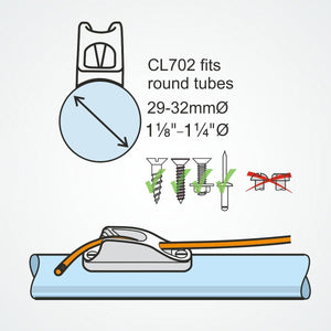 Clamcleat CL702 Aluminium Boom Cleat