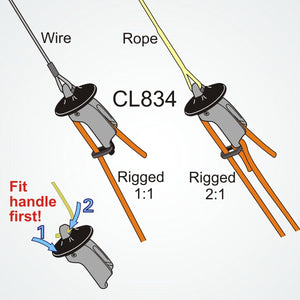 Clamcleat CL834 Handle for CL253 Trapeze cleat (one pair)