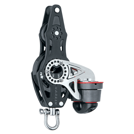 Harken 57mm Fiddle Ratchet Block — Swivel, Becket, Cam Cleat