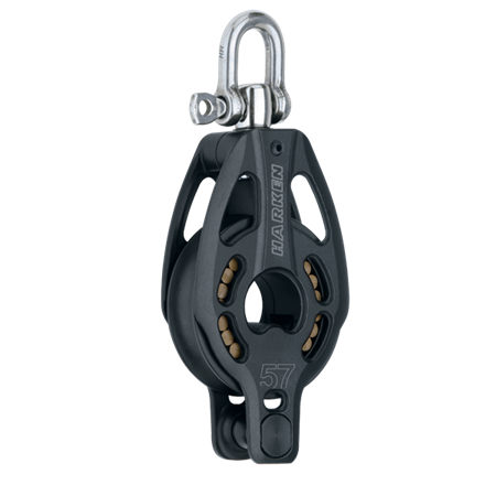 Harken 57mm Aluminum Block — Swivel, Becket