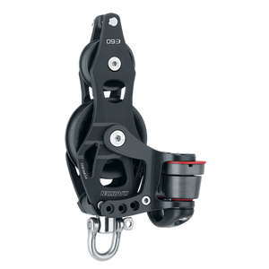 60 mm Aluminum Element Fiddle Block — Swivel, Becket, Cam Cleat