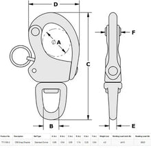 Load image into Gallery viewer, Tylaska CR8 Swivel Bail Snap Shackle