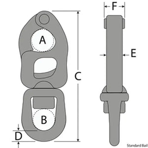 Tylaska T5 Standard Bail Snap Shackle